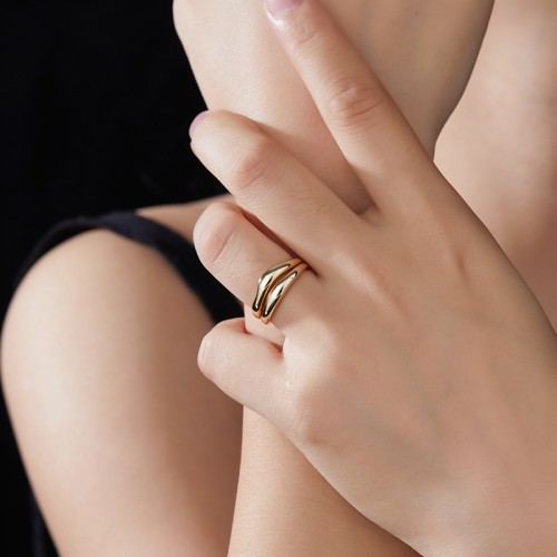 S925 silver combination solid ring popular in Europe and America simple atmospheric versatile and personalized rings