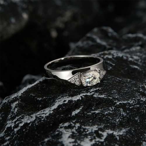 S925 Silver Moissanite Oval Ring 3CT D VVS1 Certified Hip Hop Style Jewelry Personalized rings Valentine's Day Gift