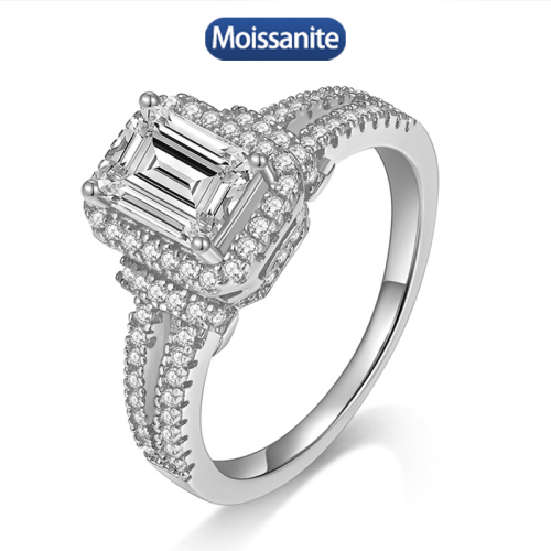 S925 Silver Moissanite Dream Ring 1.4CT Customizable moissanite Hip Hop Style Jewelry Personalized rings Valentine Day Gift 