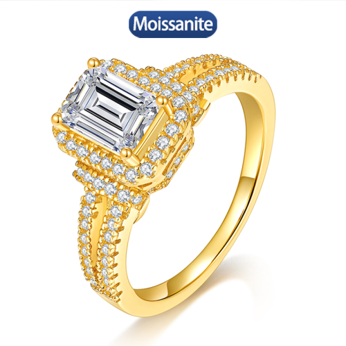 S925 Silver Moissanite Dream Ring 1.4CT Customizable moissanite Hip Hop Style Jewelry Personalized rings Valentine Day Gift