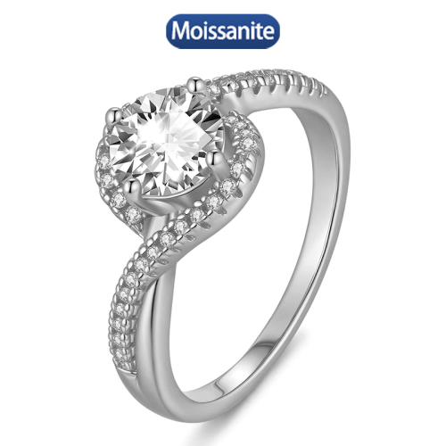 S925 Silver Moissanite Hip Hop Cuban Ring 1CT D VVS1 Certified GRA Certificate Advanced West Coast Hip Hop Style Jewelry Personalized Ring Party 