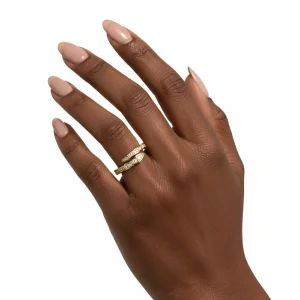 925 Silver Personalized gold serpent Full Moissanite Rings - The second picture