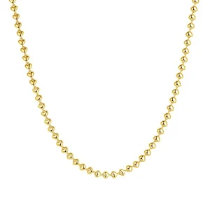 18K gold-plated sterling silver heart-shaped tennis chain