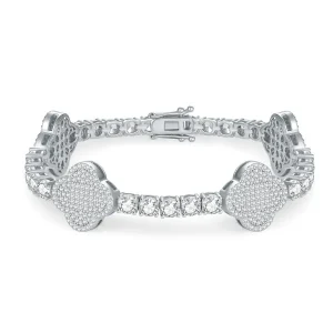 4mm Four-leaf Clover Moissanite Tennis Bracelet - The second picture