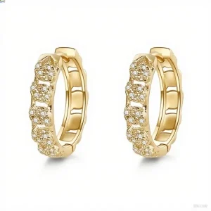 Moissanite Clip On Earrings With Array Setting