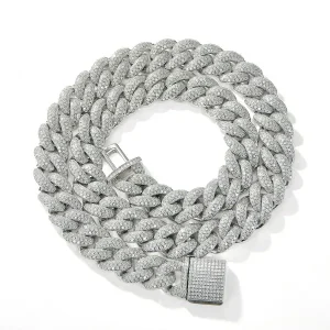 12MM VVS1 Moissanite Super Shiny Cuban Chain Necklace