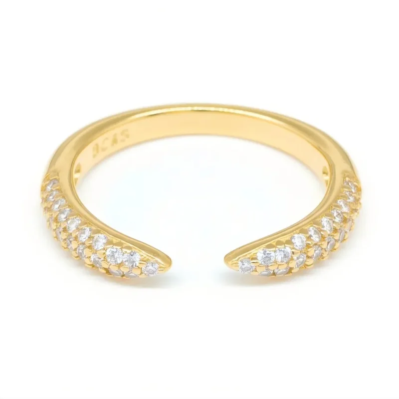 Plated Sterling Silver Open Claw Ring