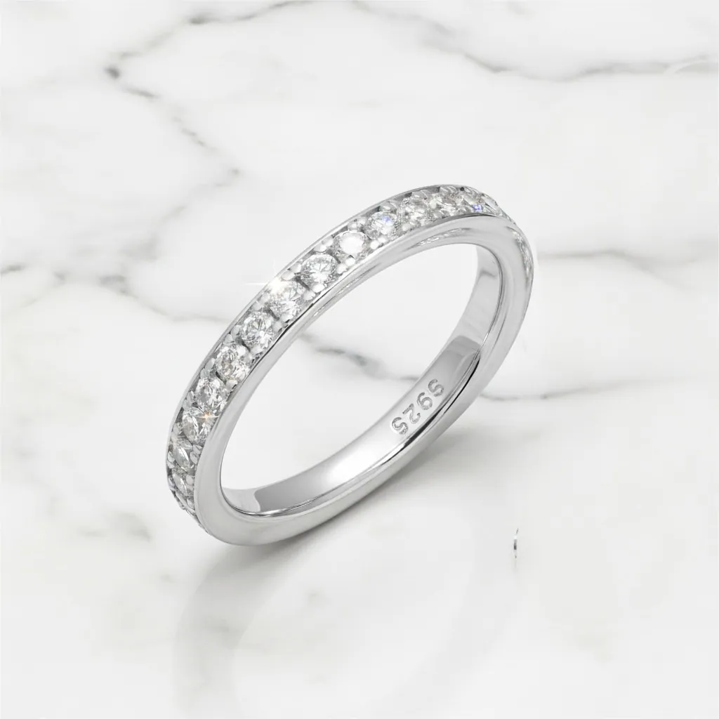 Moissinate Channel Set Eternity Ring - Image 8