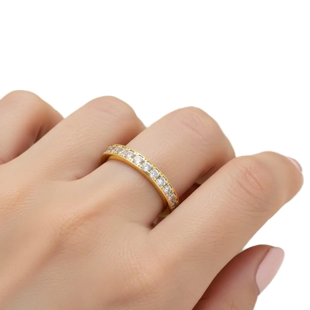 Moissinate Channel Set Eternity Ring - Image 2