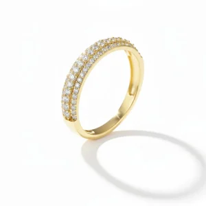 Moissanite Row Inlay Personalized Memorial Engagement Ring