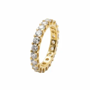 Moissanite Shared Prongs Eternity Ring 3MM