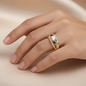 1 Carat Moissanite Intertwined Engagement Ring - The second picture