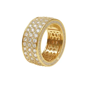 Wide Moissanite Version High End  Luxury ring