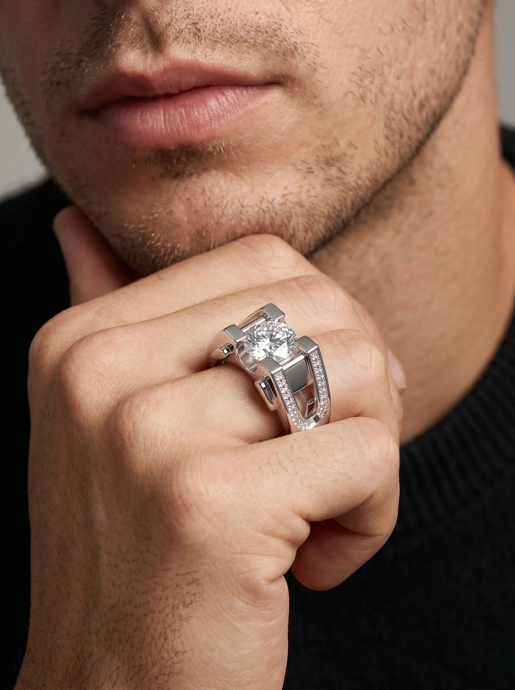 2ct Sterling 925 Silver Prong Setting Personalized Ring