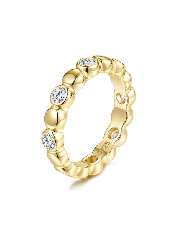 925 Sterling Silver Bezel Set Moissanite Ring - The second picture