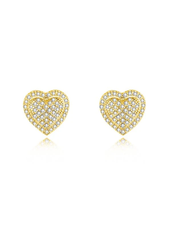 925 Sterling Silver Pavé Setting Moissanite Earrings - The second picture