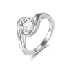White-Golden / Moissanite / 5 / Women