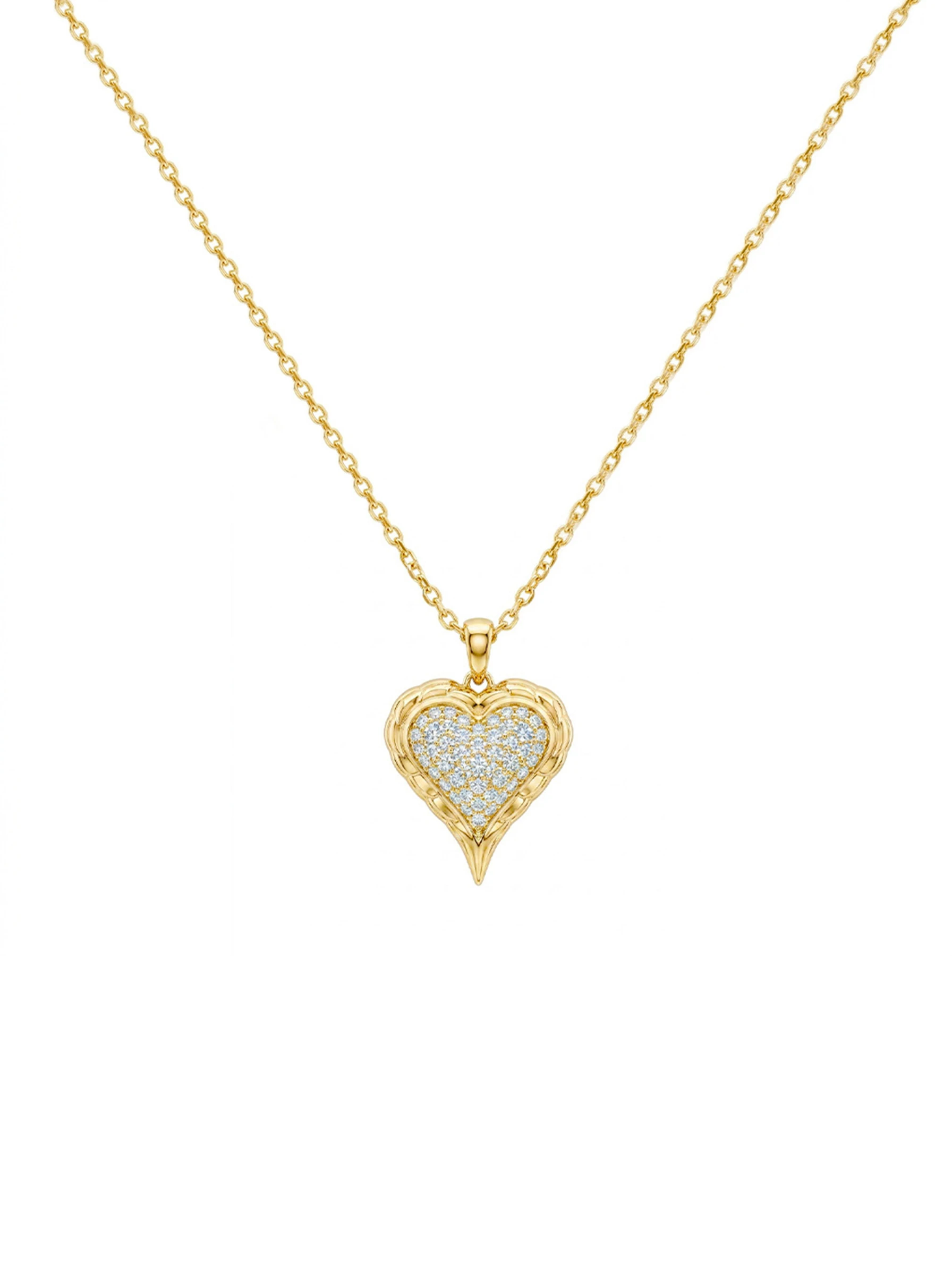925 Sterling Silver Pavé Setting Moissanite Necklace