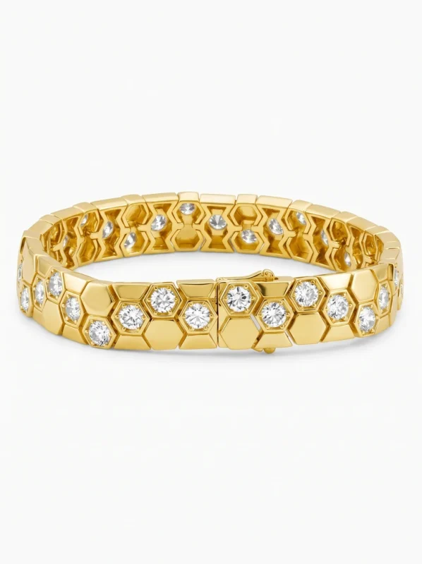925 Sterling Silver Bezel Set Moissanite Bracelet