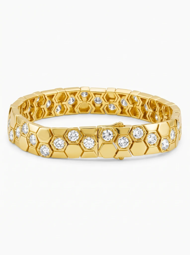 925 Sterling Silver Bezel Set Moissanite Bracelet
