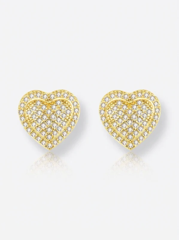 925 Sterling Silver Pavé Setting Moissanite Earrings