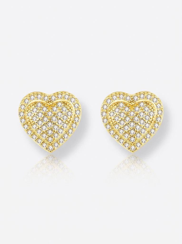 925 Sterling Silver Pavé Setting Moissanite Earrings