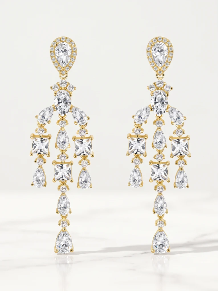 925 Sterling Silver Moissanite Earrings