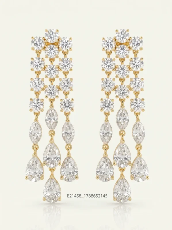 925 Sterling Silver Solitaire High Setting Moissanite Earrings