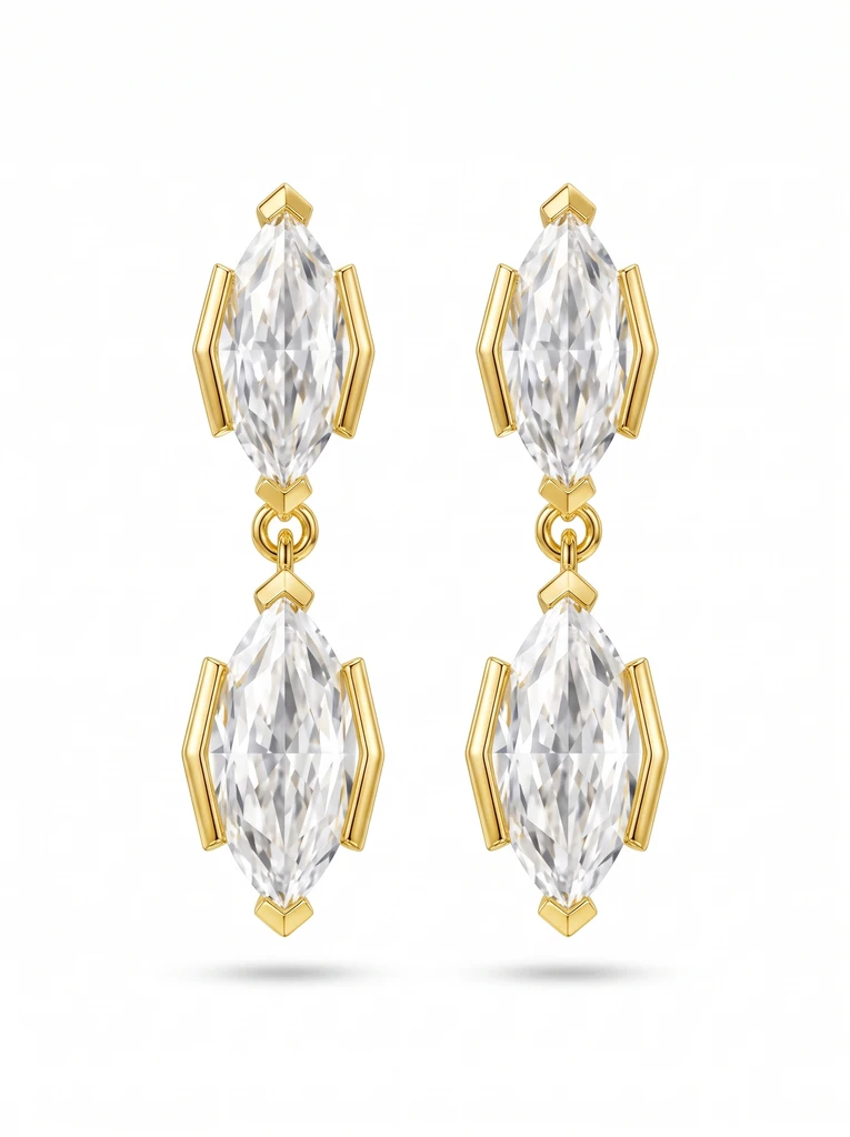 925 Sterling Silver Solitaire High Setting Moissanite Earrings
