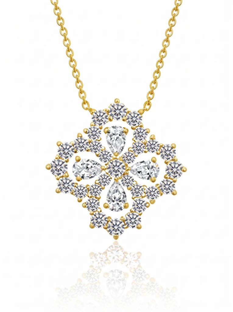925 Sterling Silver Moissanite Necklace