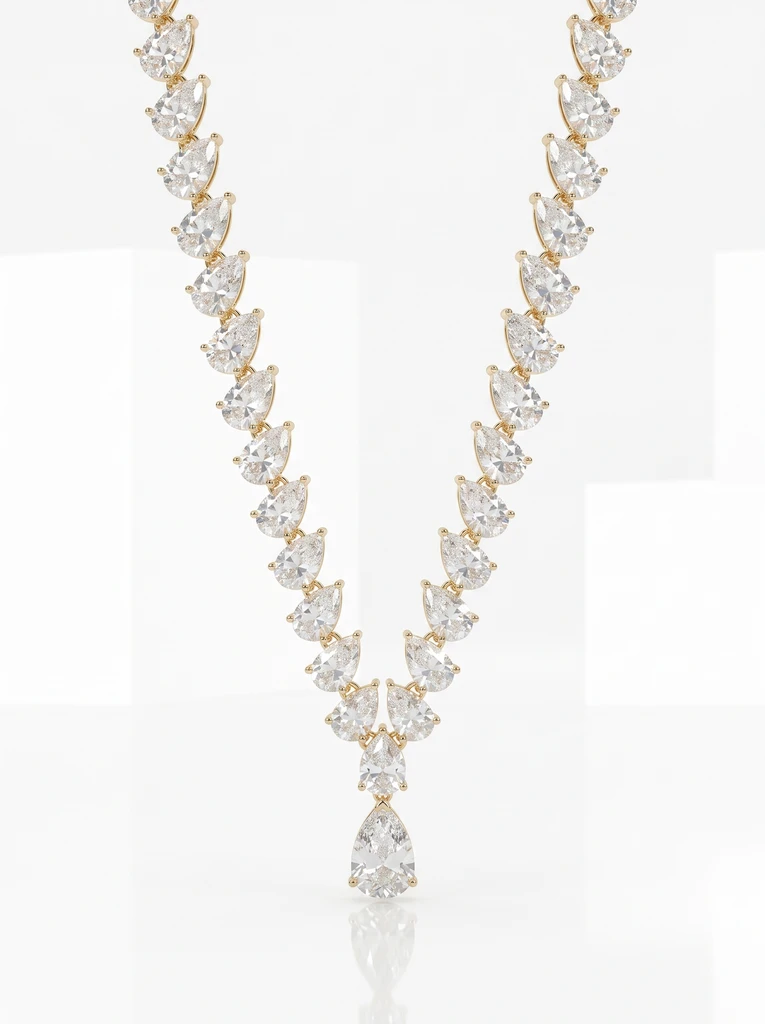 925 Sterling Silver Moissanite Necklace