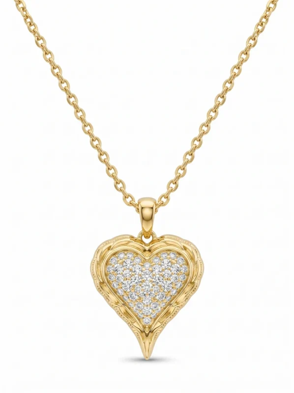 925 Sterling Silver Pavé Setting Moissanite Necklace
