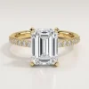 Gold / Moissanite / 5 / 5 × 7 mm
