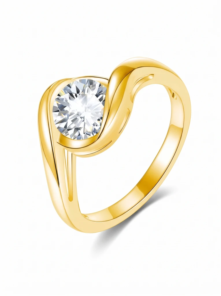 925 Sterling Silver Moissanite Ring