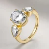 Gold / Moissanite / 5