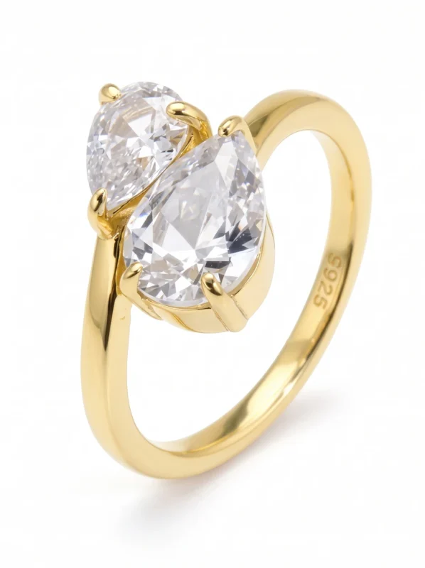 925 Sterling Silver Solitaire High Setting Moissanite Ring