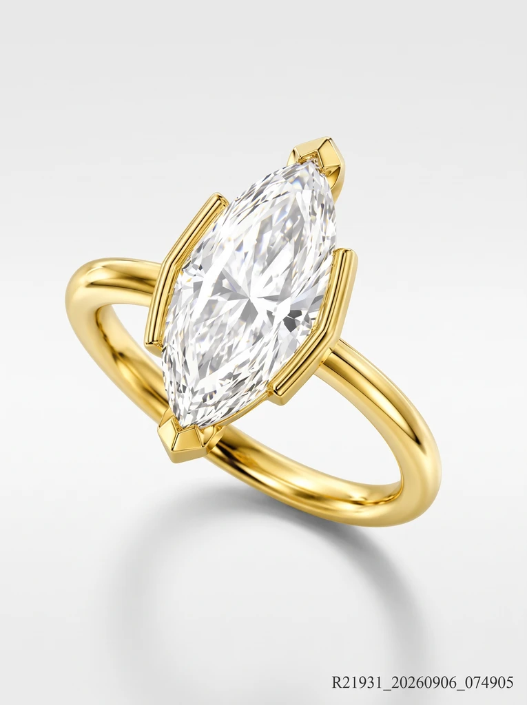 925 Sterling Silver Solitaire High Setting Moissanite Ring